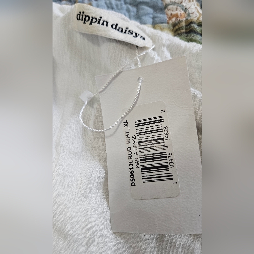 Dippin Daisy’s Marla Dress White Cutout Tie Front Mini Dress NWT XL - Picture 9 of 16